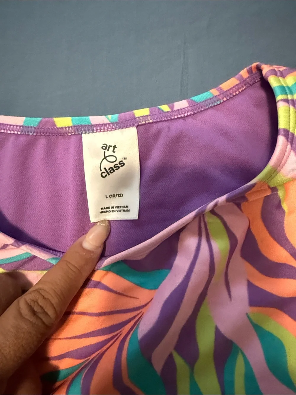 art class Girls Purple Multi-Color Long Sleeve Swim Set